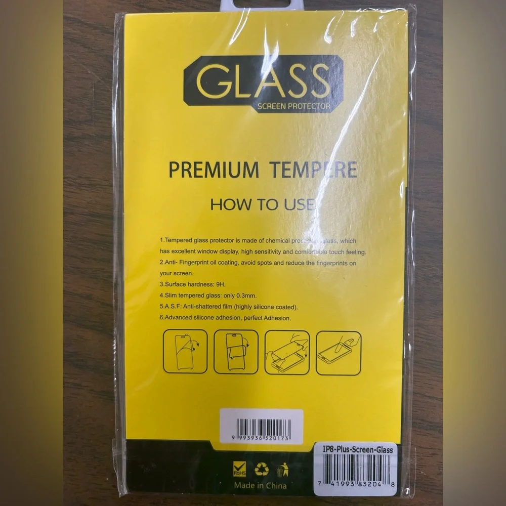 New 2 Tempered Glass Screen Protectors - Clear for IPhone 7 Plus/ 8 Plus